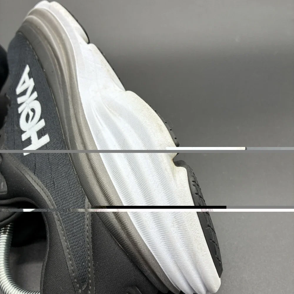 Hoka Bondi 8 Running Shoes Women's 9.5B Black White Cushioned Sneakers